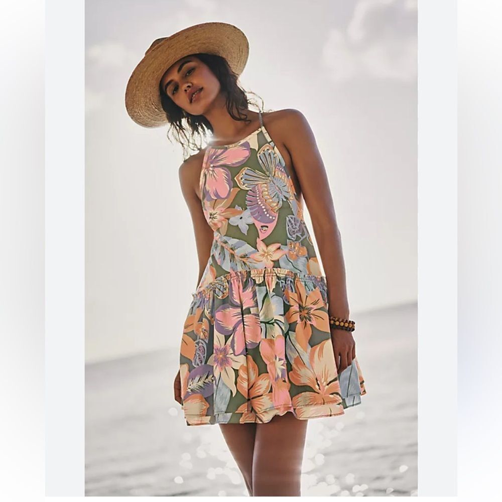 Free People Deserted Island Mini Dress Medium